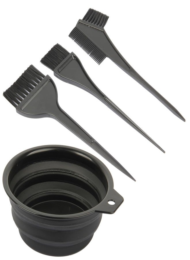 JFFX 4 Pcs Hair Dye Color Brush and Bowl Set, Includes Mixing Bowl, Tint Comb and Brushes, Professional Salon Highlighting Tools for Hair Dyeing - Image 1